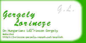 gergely lorincze business card